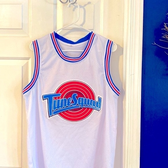 Retro #23 Jordan Space Jam Tune Squad Basketball Jersey White Throwback Stitched - Picture 2 of 7